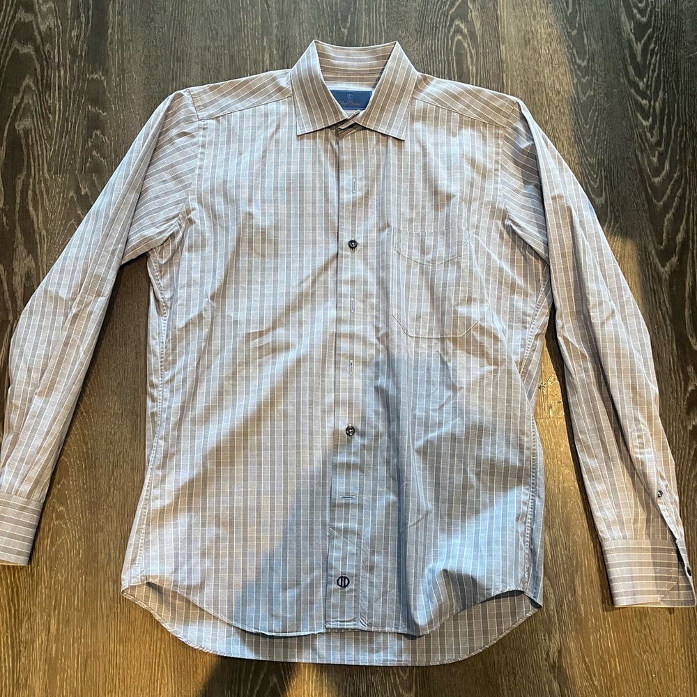 David Donahue | Men’s Dress Shirt | Blue | Medium